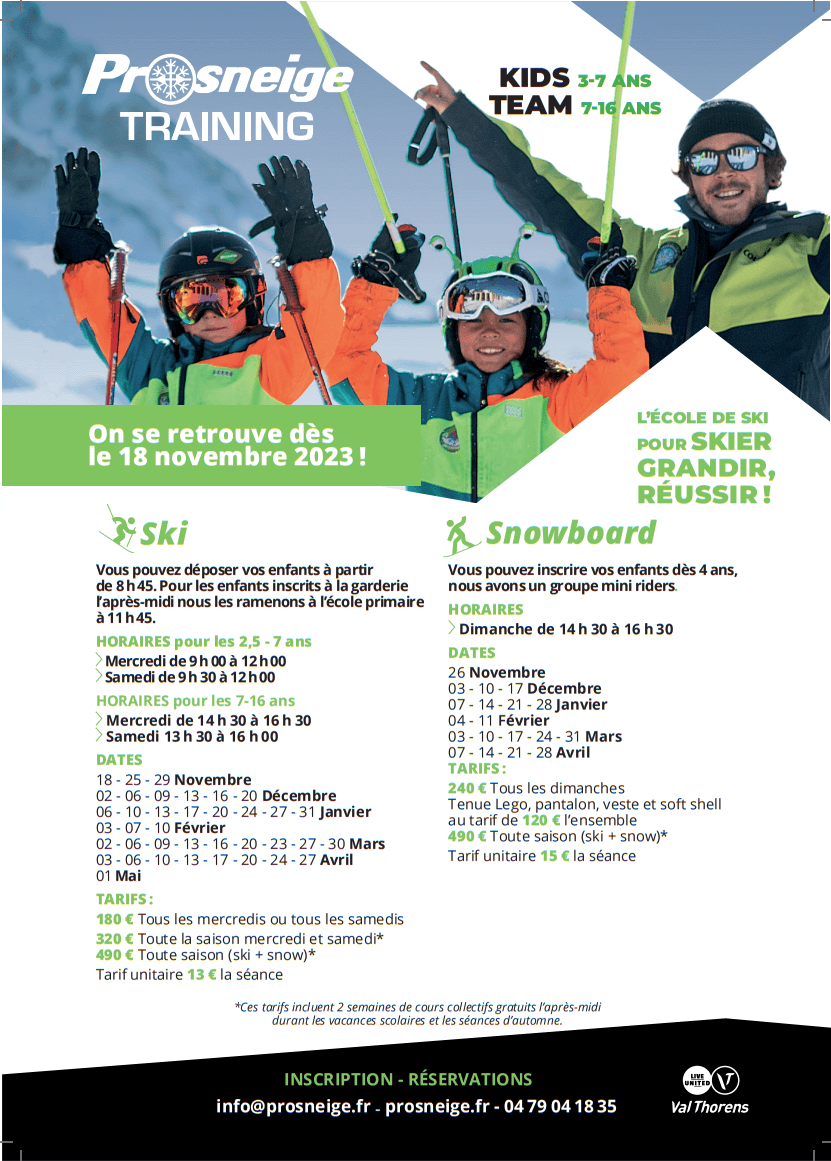 affiche enfant station val thorens